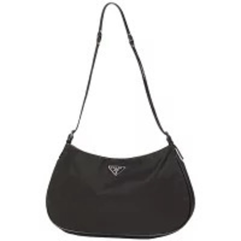 Prada Plate Shoulder Bag Handbag Enamel Brown